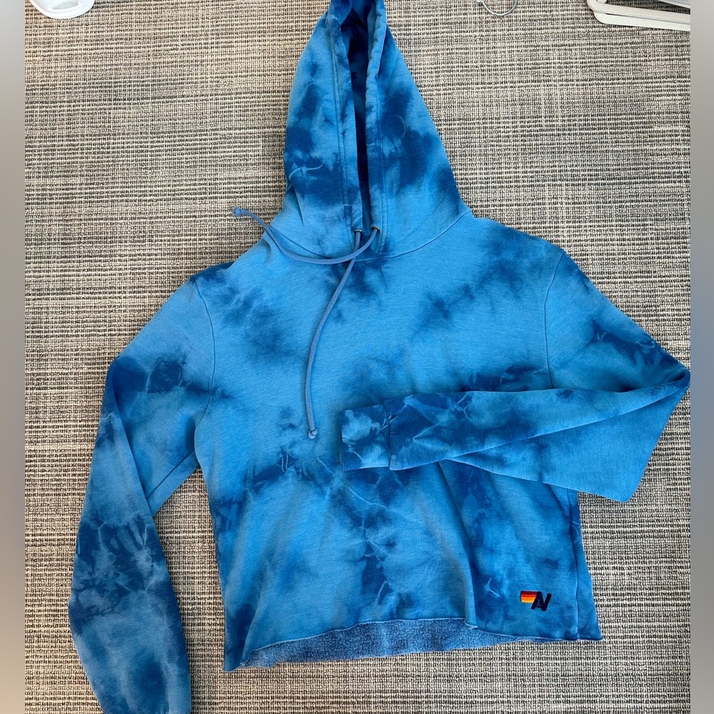 Aviator Nation Blue Tie dye hoodie